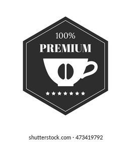 Coffee emblem, badge, logo, label isolated on white background. Vector