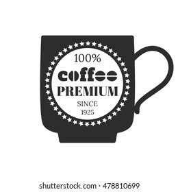 Coffee emblem, badge, logo, label isolated on white background. Vector