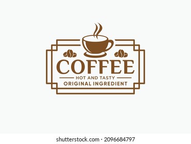 coffee emblem, badge, stamp logo design inspirations