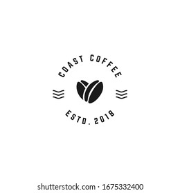 coffee emblem logo design vector