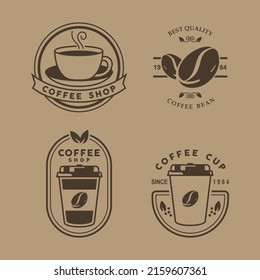 Coffee emblem set vector illustration