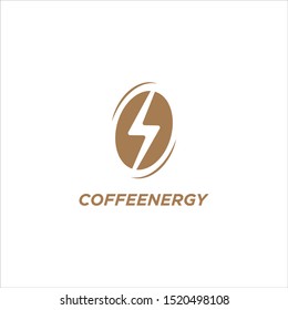 Coffee energy logo design with modern concept. Icon energy coffee cup vector template