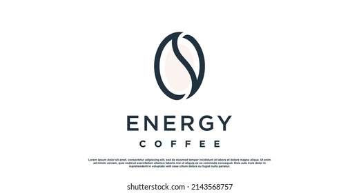 Coffee energy logo design with simple and unique concept Premium Vector