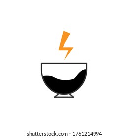 ilustración de diseño de vector de energía de café 