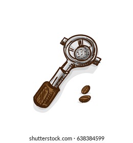 coffee espresso basket drawing object