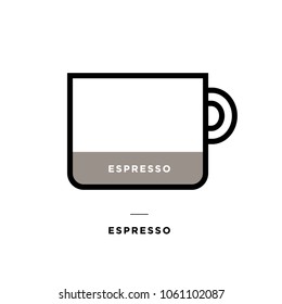 Coffee Espresso Drink Menu Type Poster Vector Illustration Background