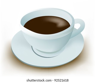 Coffee espresso. Isolated on white background