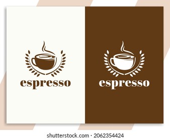 Coffee espresso logo design template