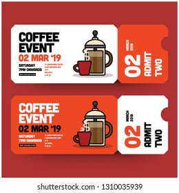 Coffee Event Invitation Design with Where and When Details