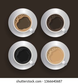 Coffee excellent drink always. Cool design. Colorful picture. Vector illustration