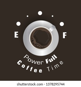 Coffee excellent drink always. Cool design. Colorful illustration