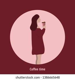 Coffee excellent drink always. Cool design. Colorful illustration