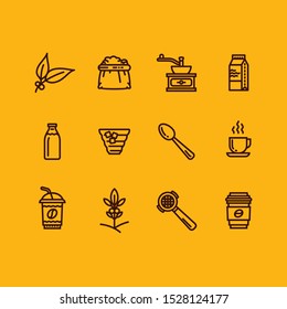 Coffee Family Icon Set Vector