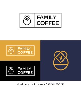 Coffee Family logo design with modern and vintage concept