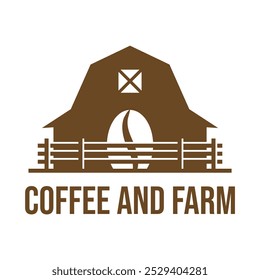 coffee and farm flat minimalist logo design