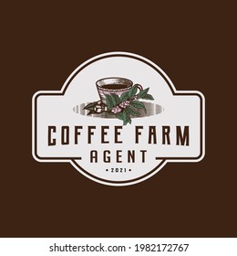 coffee farm logo design. suitable for your brand company.