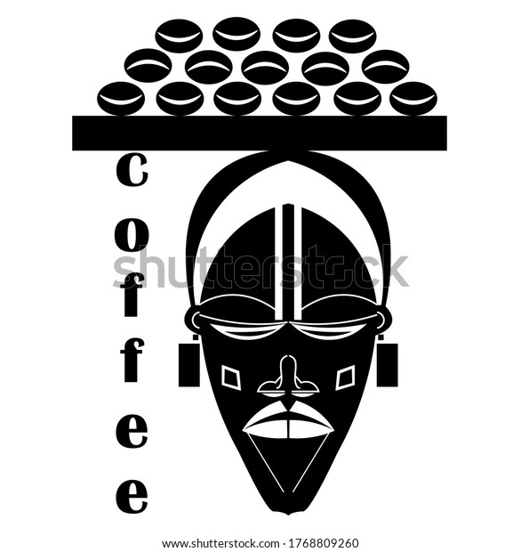 コーヒー その農夫は頭にコーヒー豆のかごをかぶった 女性 プランテーション 白黒の絵 ベクターイラスト のベクター画像素材 ロイヤリティフリー