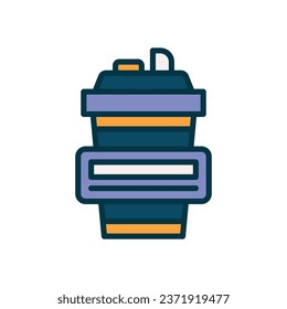 icono de color relleno de café. icono vector para tu sitio web, móvil, presentación y diseño de logotipo.