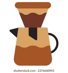 Icono de la bebida caliente del filtro de café