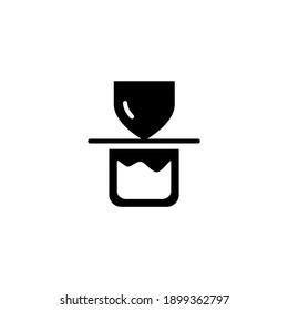 Coffee filter glyph icon. Cafe and restaurant icon in black solid style. Vector