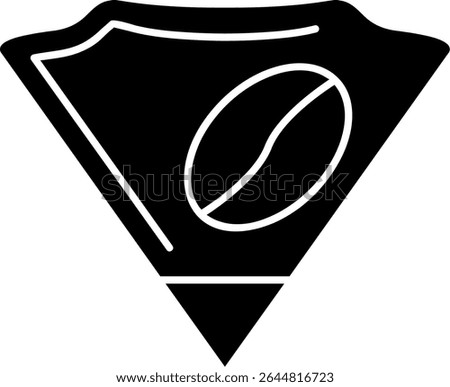 Coffee Filter Glyph Vector Icon Design