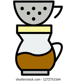 coffee filter icon vector