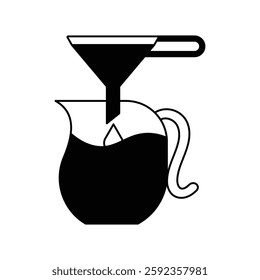 coffee filter icon with white background vector stock illustration