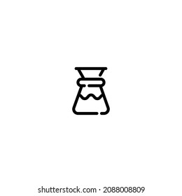 Coffee Filter incomplete line art icon template