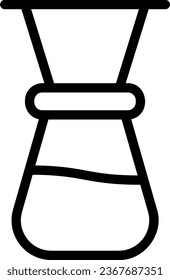 coffee filter line icon illustration vector
