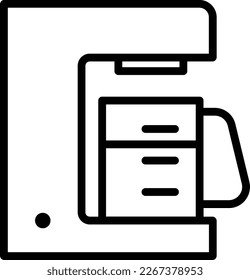 coffee filter machine Icon Outline