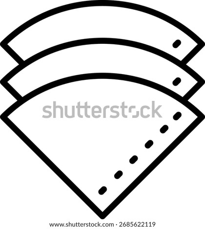 Coffee Filter Outline Icon for Brewing