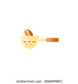 Coffee filter sieve icon in gradient color, isolated on white 