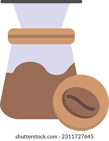 Coffee Filter Vector Icon Flat Style