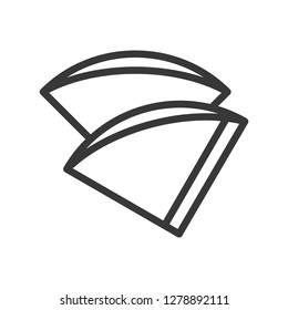Coffee filter vector, coffee related line design editable stroke icon