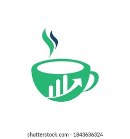 coffee finance logo. coffee icon.