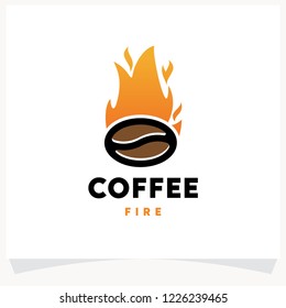 Coffee Fire Logo Design Template