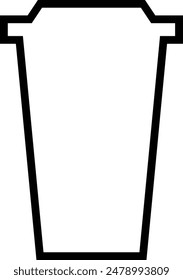 Kaffeeflat schwarze Vektorgrafik Ikone.