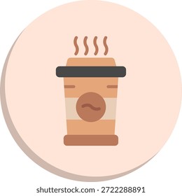 Flacher Kreis für Kaffee Symbol