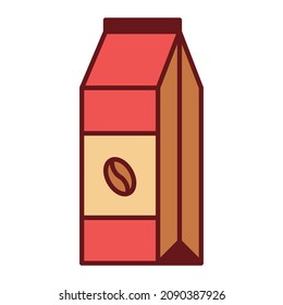 Coffee Flat Color Illustration Vector Icon 
