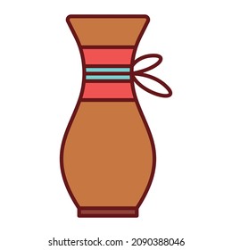 Coffee Flat Color Illustration Vector Icon 