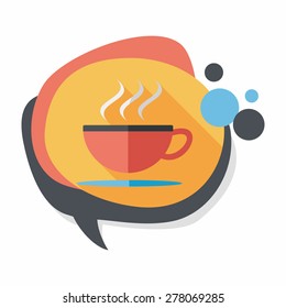 coffee flat icon with long shadow