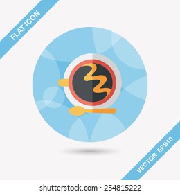 coffee flat icon with long shadow,eps10