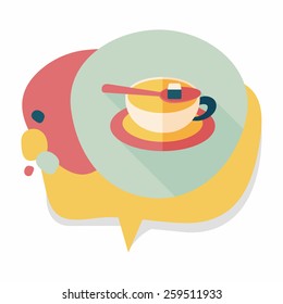coffee flat icon with long shadow,eps10