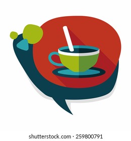 coffee flat icon with long shadow,eps10