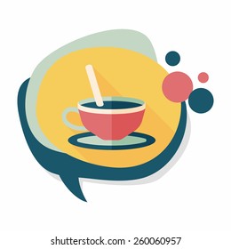 coffee flat icon with long shadow,eps10