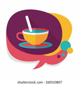 coffee flat icon with long shadow,eps10