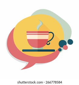 coffee flat icon with long shadow,eps10