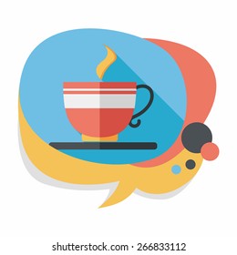 coffee flat icon with long shadow,eps10