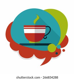coffee flat icon with long shadow,eps10