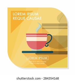 coffee flat icon with long shadow,eps10